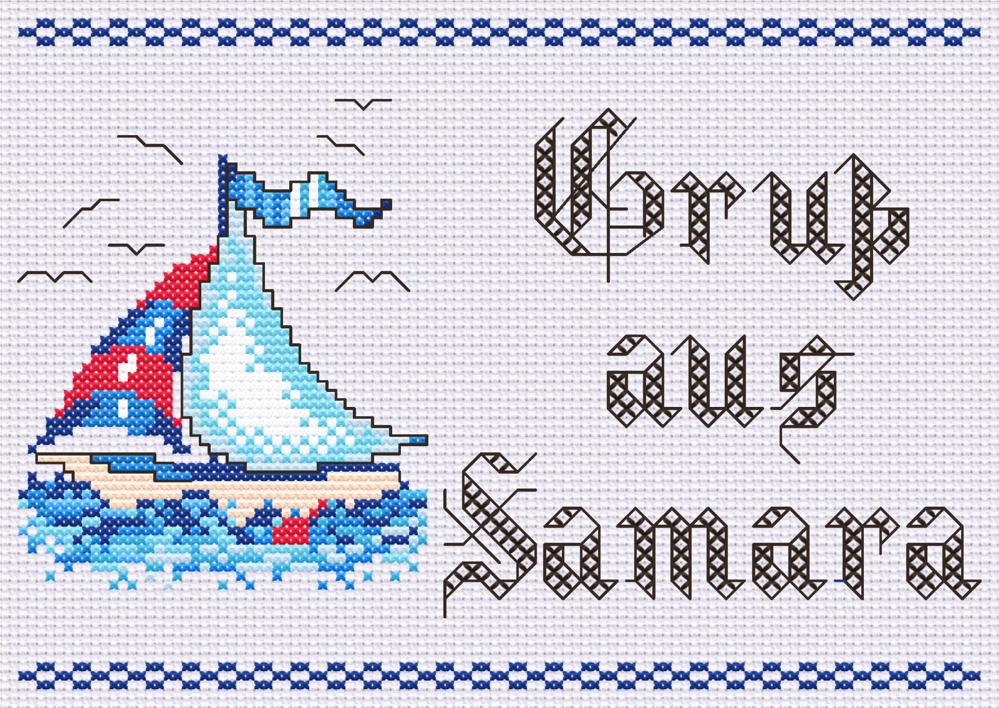 boat embroidery